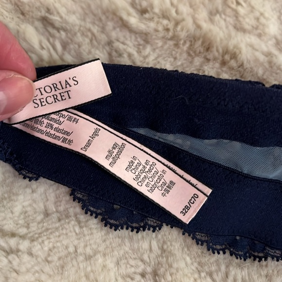 Victoria’s Secret Dream Angels strapless bra navy blue lace 32b - Picture 5 of 6
